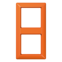 Рамка 2-кратная для вертикальной и горизонтальной установки; термопласт, оранжевая, AS582BFO Рамка 2-кратная для вертикальной и горизонтальной установки; термопласт, оранжевая, AS582BFO