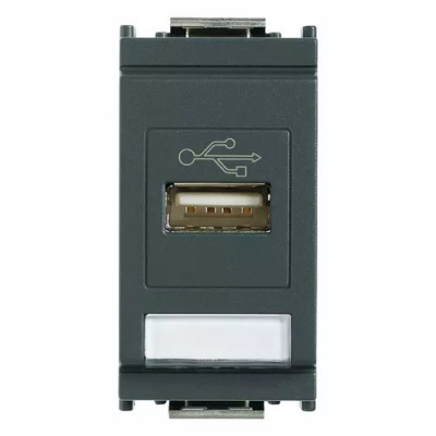 Vimar Розетка USB, серая, 16368