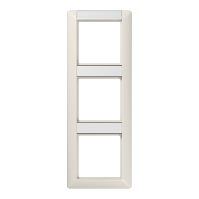 Рамка 3-кратная с полем для надписи для горизонтальной и вертикальной установки; слоновая кость, AS583NA