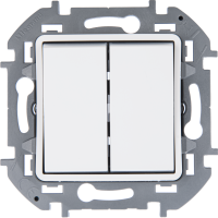 Legrand Переключатель двухклавишный с подсветкой - Legrand Inspiria - 10A 250В безвинтовые зажимы - белый, 673665 Legrand Переключатель двухклавишный с подсветкой - Legrand Inspiria - 10A 250В безвинтовые зажимы - белый, 673665