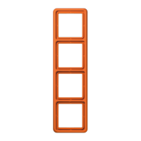 Рамка для вертикальной и горизонтальной установки ударопрочная, 4-кратная; оранжевая, CD584WUO