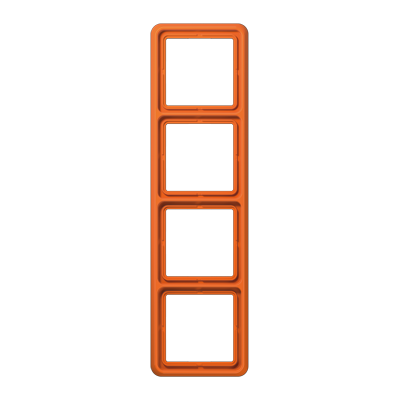 Рамка для вертикальной и горизонтальной установки ударопрочная, 4-кратная; оранжевая, CD584WUO