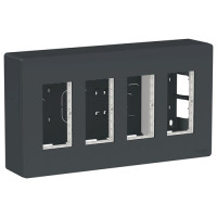 UNICA SYSTEM+ БЛОК открытой установки 4х2 антрацит UNICA SYSTEM+ БЛОК открытой установки 4х2 антрацит