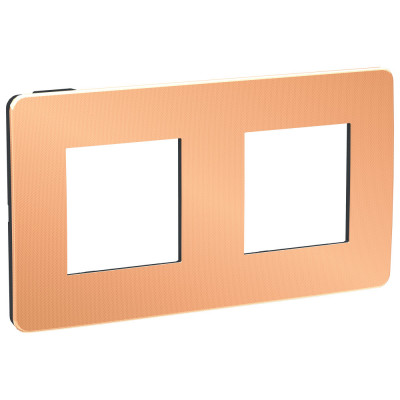 рамка 2-постовая, МЕДЬ/антрацит