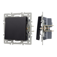 043715 - Механизм выключателя одноклавишный проходной SWT-MKP1-PL-BK (250V, 16A) (Arlight, -)