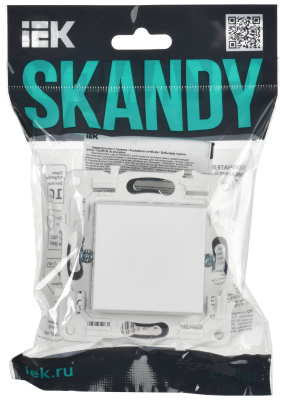 SKANDY Выключ. 1-кл. 10А SK-V01W арк. бел. IEK, SK-V10-0-10-K01