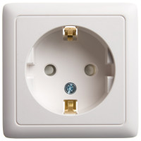 ХИТ О/У РОЗЕТКА с заземлением со шторками 16А, 250В, БЕЛЫЙ. Россия