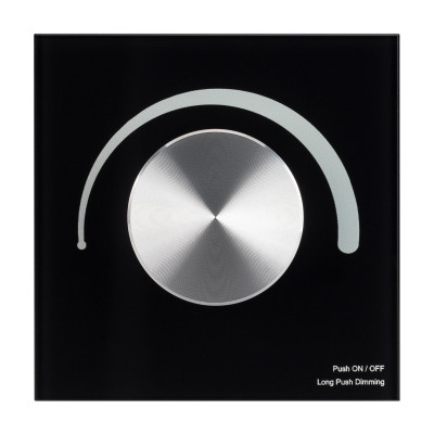 Панель SMART-P1-DIM-G-IN Black (3V, Rotary, 2.4G) (Arlight, IP20 Пластик, 5 лет), 033753