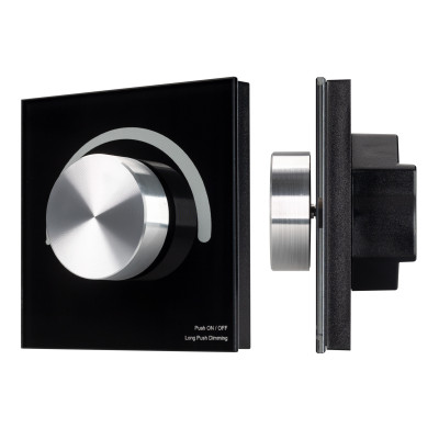 Панель SMART-P1-DIM-G-IN Black (3V, Rotary, 2.4G) (Arlight, IP20 Пластик, 5 лет), 033753