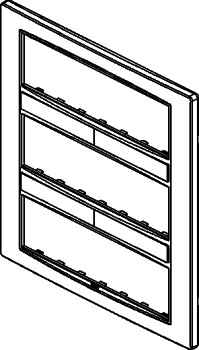 Vimar Накладка CLASSIC на 21 модуль черная, 19661.71