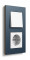 Gira Блок: Выключатель 1-клавишный с розеткой 2к+з, глянцевый белый - Синий, серия Esprit Esprit Linoleum-MPx