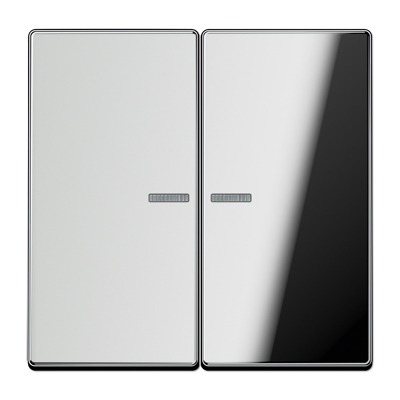Клавиша для KNX кнопки с окошком, 2 группы; металл; хром, GCR102KO5