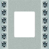 FD01281CB Fede Crystal De Luxe Decor Рамка 1-ная, Bright Chrome