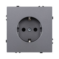 Розетка штепсельная SCHUKO 16A/250 В, серый Kollinger Eclipse EC-014GY