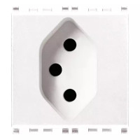 Vimar Розетка SICURY 2P+T 10A Швецарский стандарт, белая, 20226.B