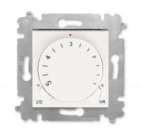 ABB EPJ Levit жемчуг / ледяной Терморегулятор универсальный, с поворотной ручкой, 16A, жемчуг/ледяной