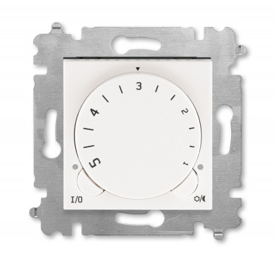 ABB EPJ Levit жемчуг / ледяной Терморегулятор универсальный, с поворотной ручкой, 16A, жемчуг/ледяной