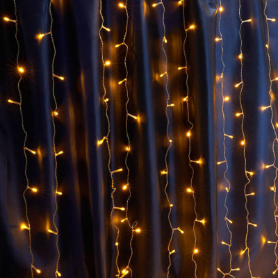 Гирлянда 230V 320 LED 3*2м, желтый, IP44 , сетевой шнур 3м в комплекте, CL21, Feron 41625