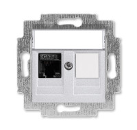 5014H-A61017 70W - Розетка информационная ABB Levit RJ45 категория 6 и заглушка серебро - 2CHH296117A6070