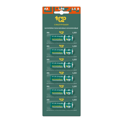 Jazzway LR 6 CP Алкалиновые ( 6 шт. Блистер-лента) зел., 5041592