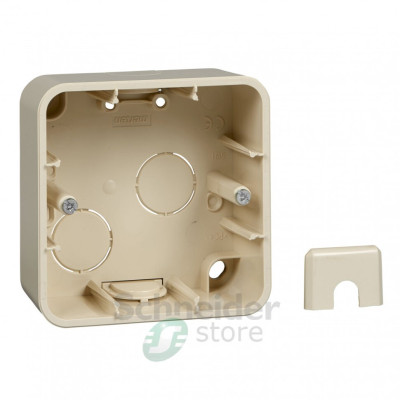 коробка для открыт монтажа, 1 пост беж