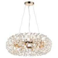 LUSSOLE ALASKA Люстра подвесная, цвет основания - блестящее золото, плафон - стекло (цвет - прозрачный), 16x40W G9, LSP-8340