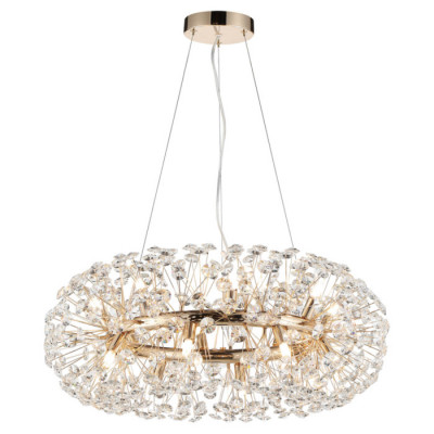 LUSSOLE ALASKA Люстра подвесная, цвет основания - блестящее золото, плафон - стекло (цвет - прозрачный), 16x40W G9, LSP-8340