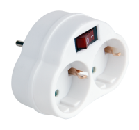 Разветвитель JAZZway AD-2GS заземл., выкл., 5004788 Разветвитель JAZZway AD-2GS заземл., выкл., 5004788