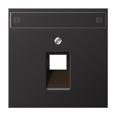 Крышка для ординарной телефонной и компютерной розетки UAE с полем для надписи, AL2969-1NAUAD