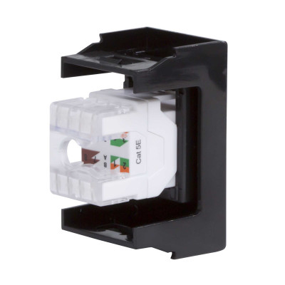 ДКС Розетка RJ-45 кат.5E,Viva,1 мод.,черн, 45238