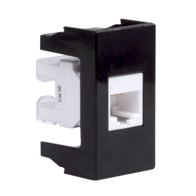 ДКС Розетка RJ-45 кат.5E,Viva,1 мод.,черн, 45238