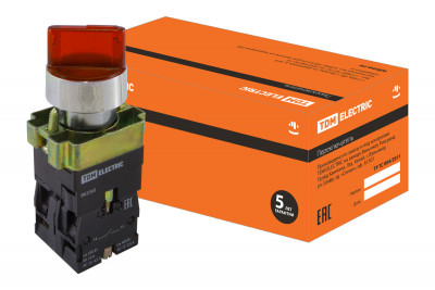 Переключатель BK 2465 2 положения красный 1з+1р TDM Electric, SQ0703-0015