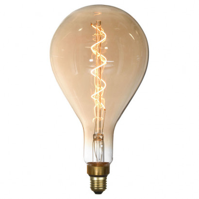 LUSSOLE EDISSON Лампочки, цвет основания - бронзовый, плафон - стекло (цвет - янтарный), 1x4W E27, GF-L-2101