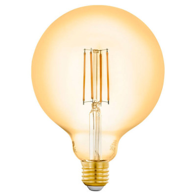 12573 Светодиодная филаментная лампа CONNECT G125, 6W (E27), L172, ?125, 2200K, 650lm, янтарь