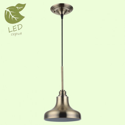 LUSSOLE SONA Подвесной светильник, цвет основания - бронзовый, плафон - металл (цвет - бронзовый), 1x10W E27, GRLSL-3006-01