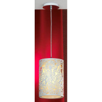 LUSSOLE VETERE Подвесной светильник, цвет основания - белый, плафон - металл/полимер (цвет - бежевый), 1x60W E27, LSF-2316-01