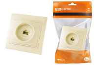 Розетка телефонная RJ11  сл. кость "Таймыр" TDM Electric, SQ1814-0120