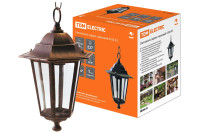 Светильник 6100-15 садово-парковый шестигранник, 100Вт, подвес, бронза TDM Electric, SQ0330-0020