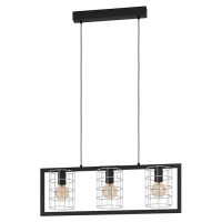 43663 Подвесной потолочный светильник (люстра) JUBILY, 3Х40W, E27, L770, B145, H1100, сталь/цинк, че