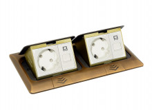 Donel Выдвижной блок 6 (3+3) мод. античная латунь (с уст. набором), DPB6OB