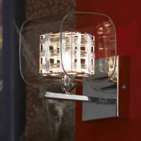 LUSSOLE SORSO Бра, цвет основания - хром, плафон - стекло (цвет - прозрачный), 1x40W G9, LSC-8001-01