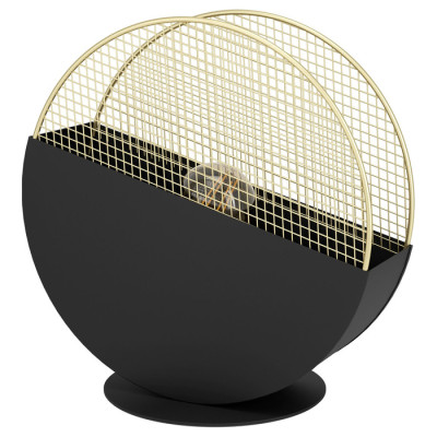 43813 Настольная лампа MUMLES, 1X40W, E27, L280, B90, H285, основание: ?170, сталь, черный, золотой, 43813