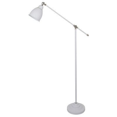Arte Lamp BRACCIO, Торшер, цвет арматуры - белый, цвет плафона/декора - БЕЛЫЙ, 1х60W E27, A2054PN-1WH