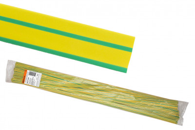 Термоусаживаемая трубка ТУТнг 30/15 желто-зеленая по 1м (25 м/упак) TDM Electric, SQ0518-0280