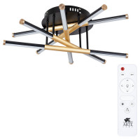 Arte Lamp FERNANDO, Светильник потолочный, цвет арматуры - черный, цвет плафона/декора - белый, 1x55W LED, A2199PL-5BK