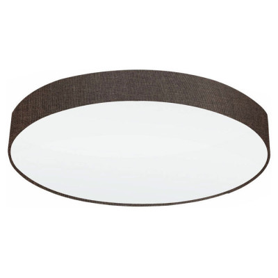 97618 Потолочный светильник PASTERI, 5х60W (E27), ?760, H150, сталь, белый / текстиль, серо-коричнев