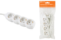 Удлинитель бытовой  У04  4 гнезда, 3метра, с заземлением, ПВС 3х1мм2  16А/250В TDM Electric, SQ1303-0011