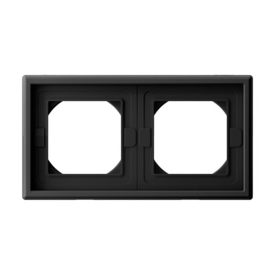 GAL441002 - ARTGALLERY 2-постовая РАМКА IP44, КАРБОН, Systeme Electric