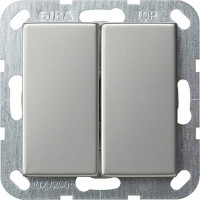 2861600 Gira Выключатель  кнопочн. 2-х клав. самовозврат.\ Переключатель 2-местн.