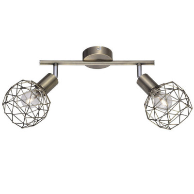 Arte Lamp SOSPIRO, Светильник настенный, цвет арматуры - АНТИЧНАЯ БРОНЗА, цвет плафона/декора - АНТИЧНАЯ БРОНЗА, 2х40W E14, A6141AP-2AB